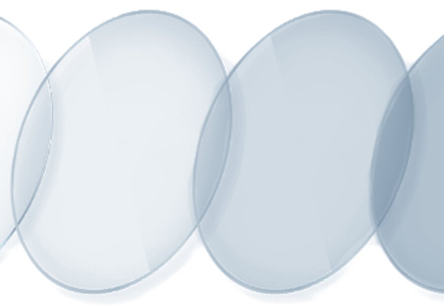 Verre teinté bi-dégradé bleu