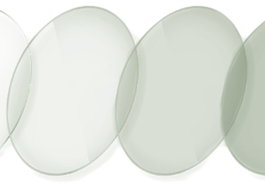 Verre teinté dégradé vert